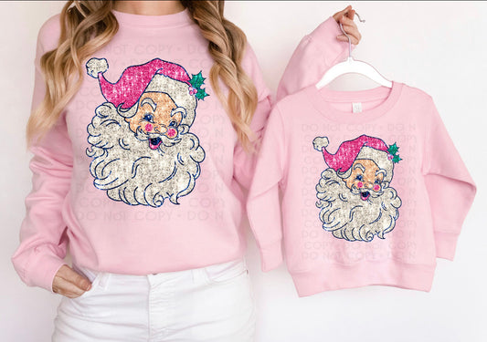 Faux Sequins Santa